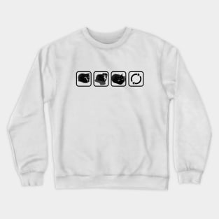 Maxwell Loop - horizontal - black Crewneck Sweatshirt